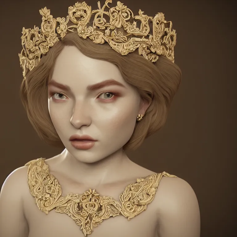 Image similar to wonderful princess of cream vines with a cream skin, ornate 8 k gorgeous intricate cream detailed, accent white lighting, dramatic light, octane render