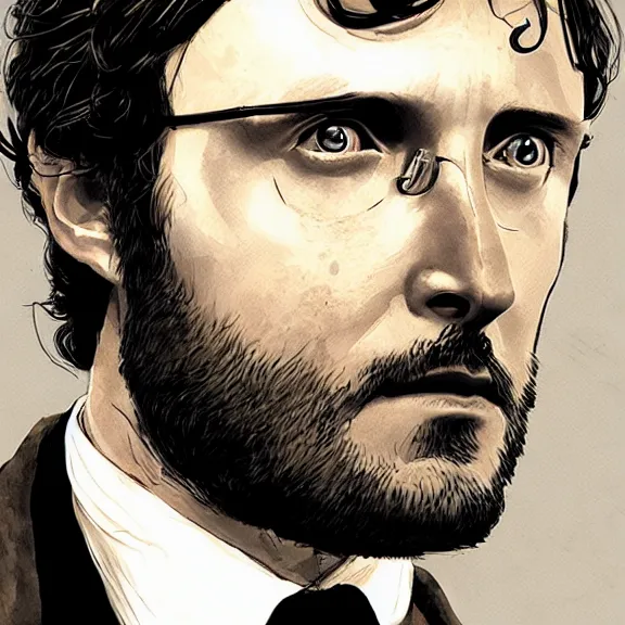 Prompt: will graham, hannibal, red, dark, golden ratio, environment, hyper detail, concept artbook