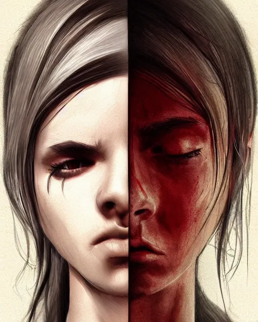 Image similar to a portrait of anguish, concept art, smooth, sharp focus, illustration