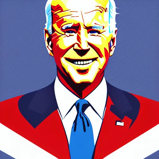 Prompt: Inspiring Portrait of Joe Biden as Guerrilla Heroica Revolution Digital Art