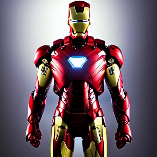 Image similar to still photo of futuristic bleeding edge iron man suit from comics, highly detailed, photorealistic portrait, bright studio setting, studio lighting, crisp quality and light reflections, unreal engine 5 quality render