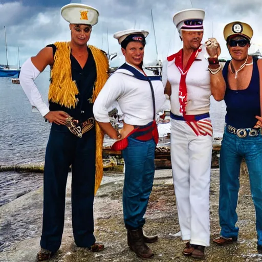 Image similar to sailor of village people drinking spiced rum