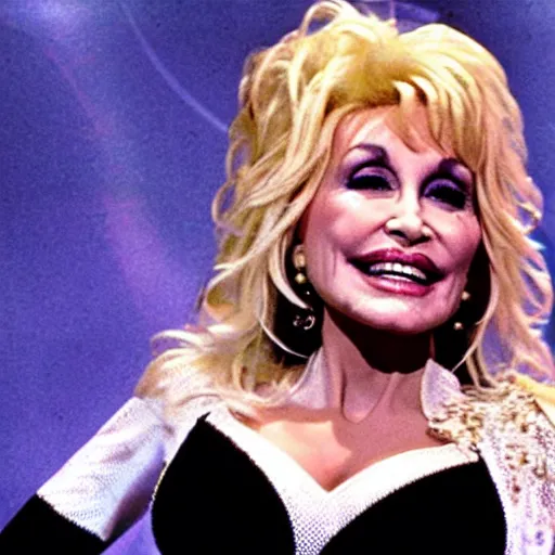 Image similar to Dolly Parton on an episode of Deep Space Nine