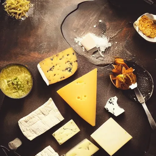 Prompt: high resolution photo of so much cheese, michelin star, very tasty, food photography, instagram, trending