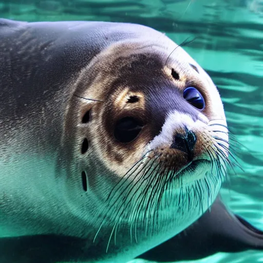 Image similar to cute bouncing round ringed seal, osaka aquarium, photo