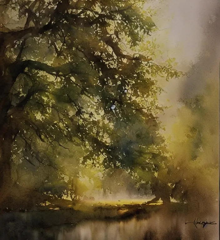 Image similar to a beautiful watercolor painting by Joseph Zbukvic