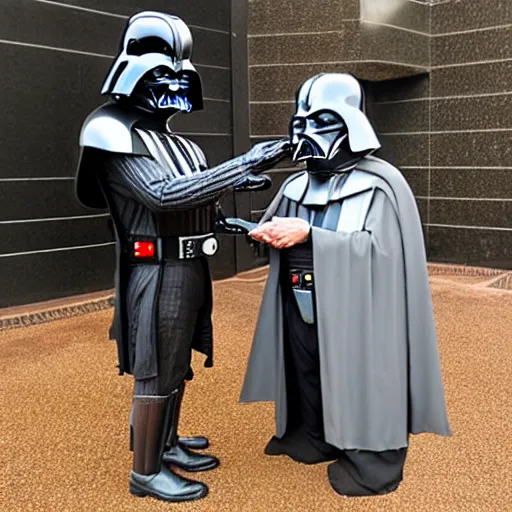 Image similar to darth vader meeting pingu