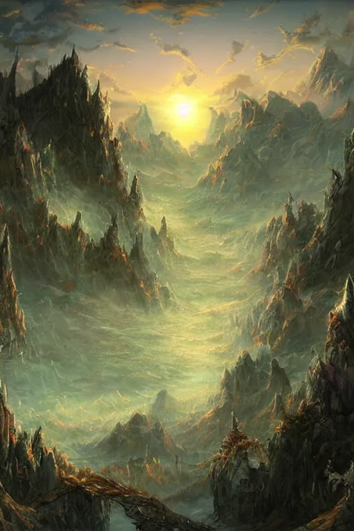 Image similar to fantastic fantasy landscape