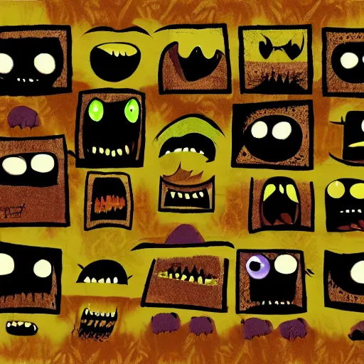 Prompt: MONSTER BACKGROUNDS - BEHOLDER ANGRY