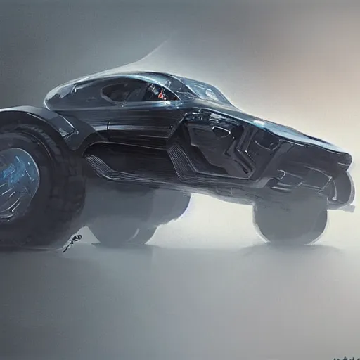 Prompt: redesign a off-road car, elegant, digital painting, concept art, smooth, sharp focus, art style from Wang Ke and Greg Rutkowski and Bruce Kaiser and Scott Robertson and Dmitry Mazurkevich and Doruk Erdem and Jon Sibal, small style cue from Blade Runner and Minority Report and iRobots