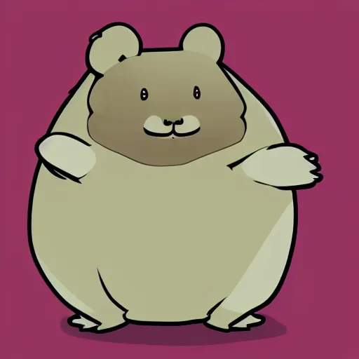 Image similar to fat anthropomorphic hamster furry, cartoon
