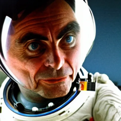 Prompt: perfect photo of carl sagan looking through visor of spacesuit, mars rover in background, detailed face