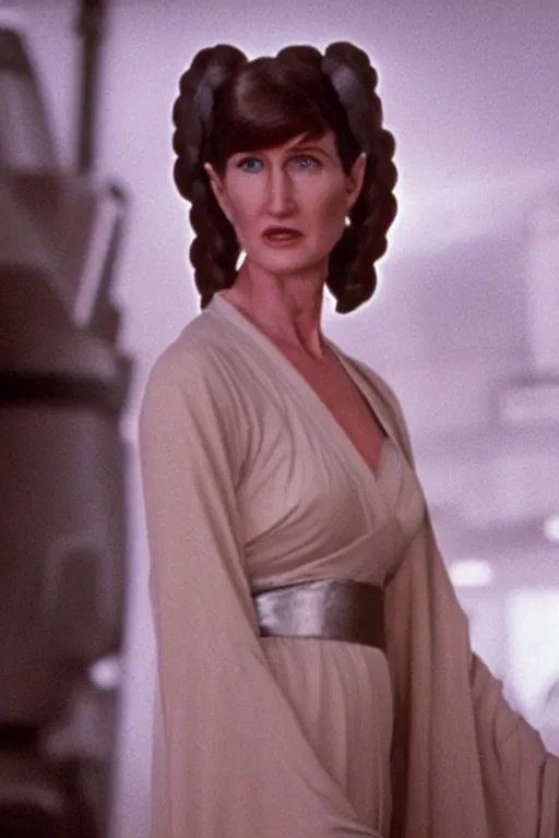 Image similar to Laura Dern as princess leia