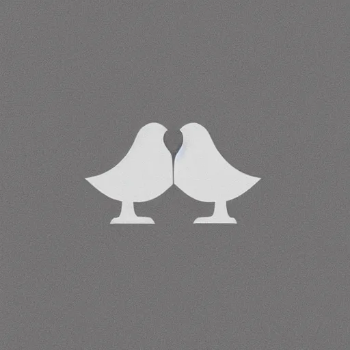 Image similar to elegant modern logo of a two-headed bird