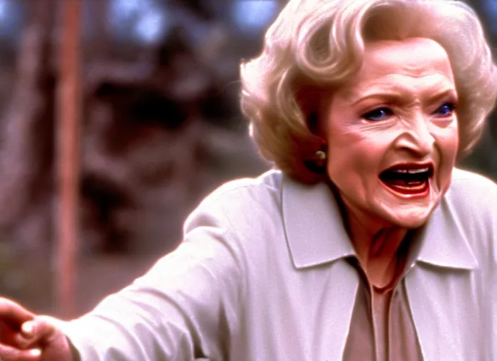 Image similar to film still of betty white as walker in walker texas ranger, 8 k