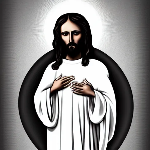 Image similar to Jesus with black backgroung