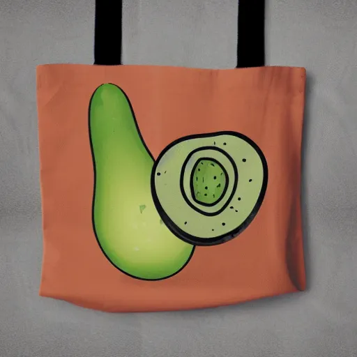 Image similar to Avocado Design on a Totebag, Concept Product