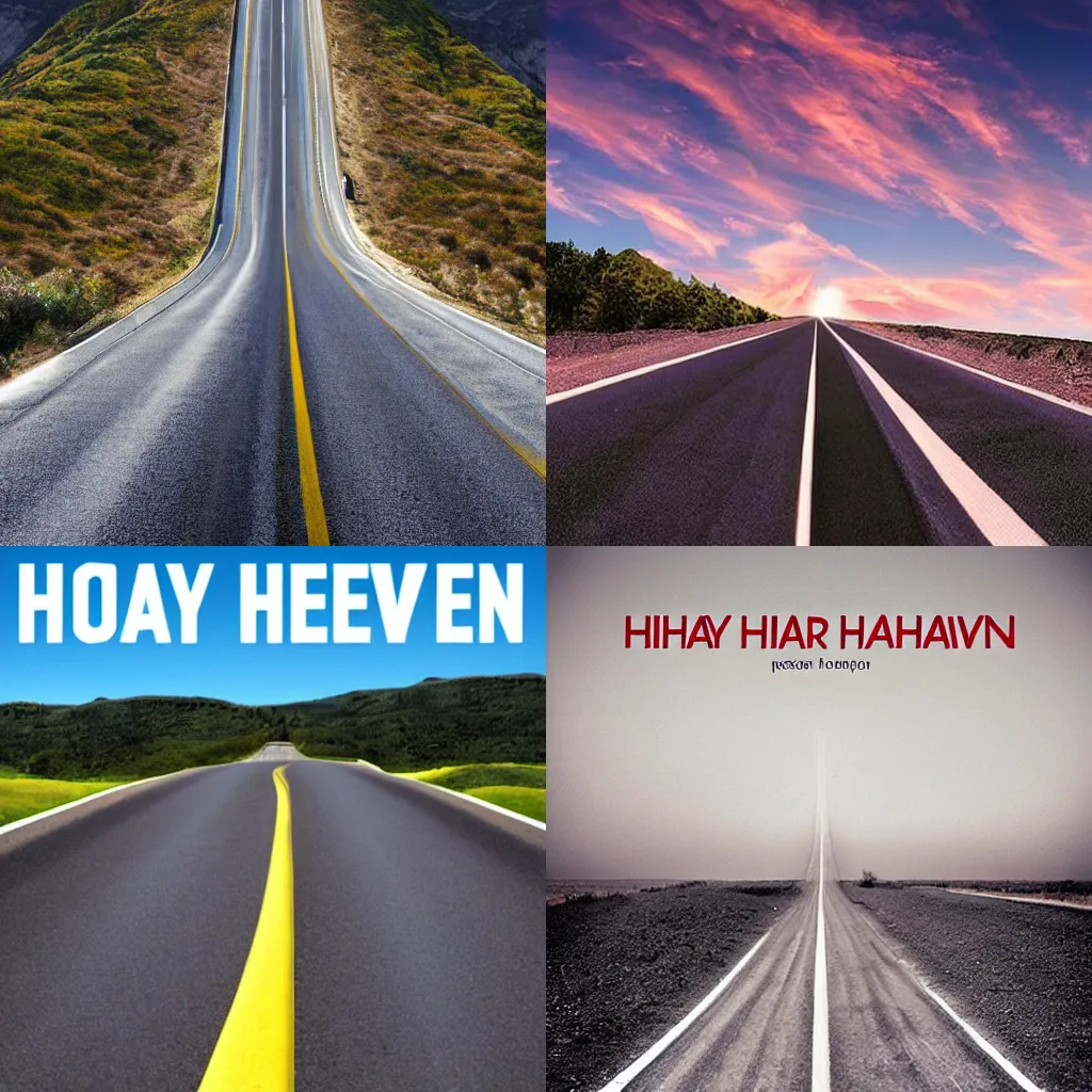 Prompt: highway to heaven