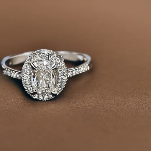 Prompt: gorgeous diamond ring, closeup photo, studio lighting