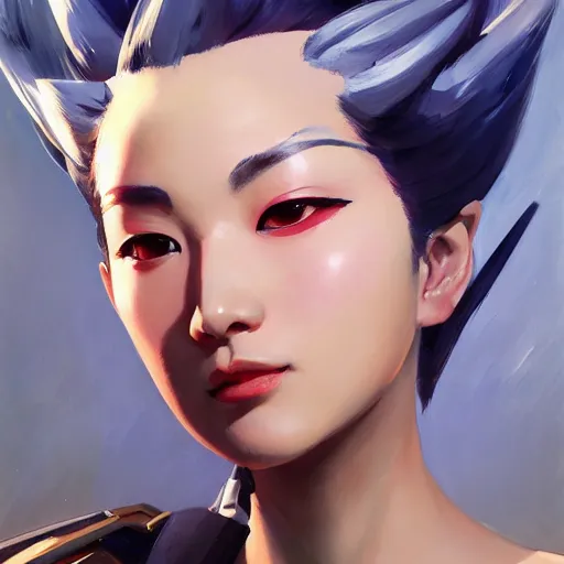 Prompt: greg manchess portrait painting of 草 薙 素 子 as overwatch character, medium shot, asymmetrical, profile picture, organic painting, sunny day, matte painting, bold shapes, hard edges, street art, trending on artstation, by huang guangjian and gil elvgren and sachin teng