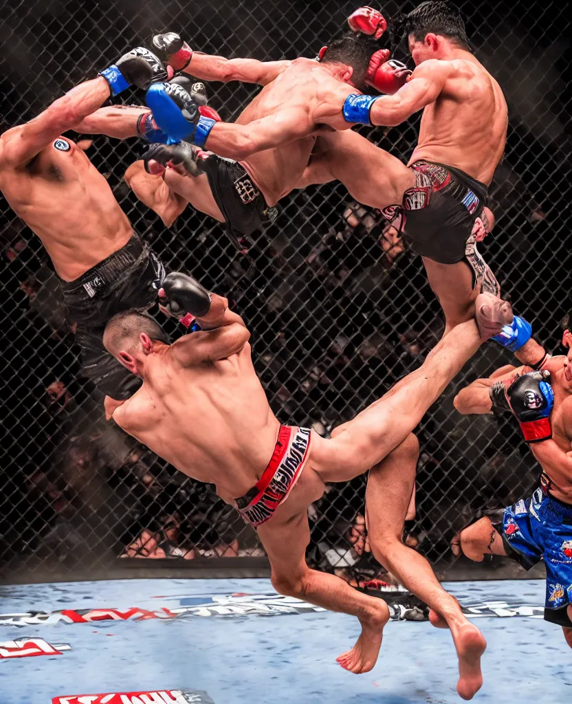 Image similar to chito vera knocks out dominick cruz via headkick, by annie leibovitz and steve mccurry, natural light, detailed face, canon eos c 3 0 0, ƒ 1. 8, 3 5 mm, 8 k, medium - format print