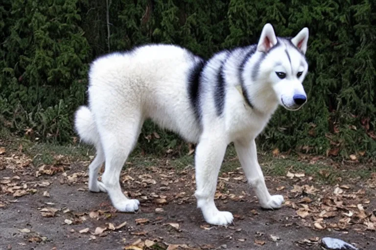 Image similar to husky dog from the thing