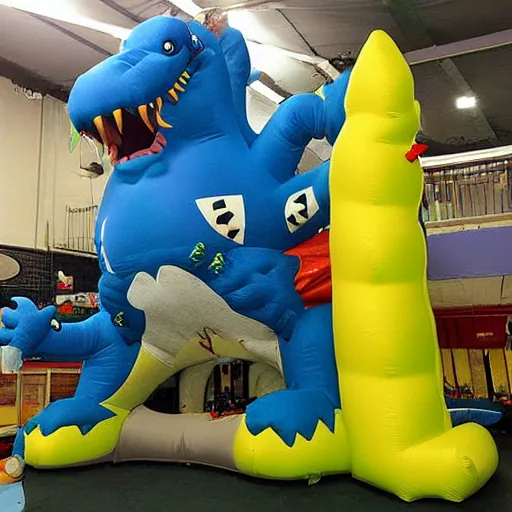 Image similar to wacky inflatable godzilla