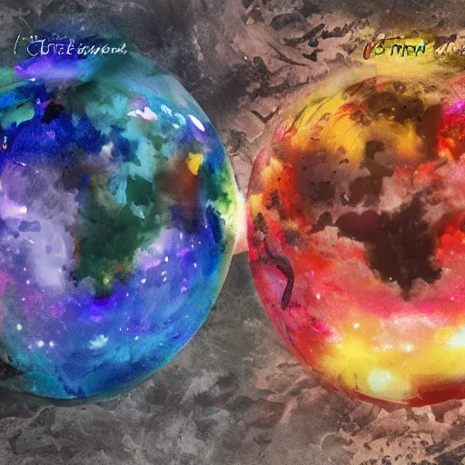 Image similar to frosted astral glacial scarves watercolor artwork confirmed orb