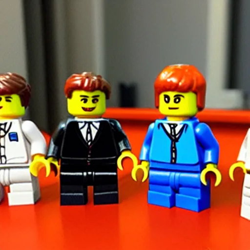 Image similar to the cast of the office as lego figurines