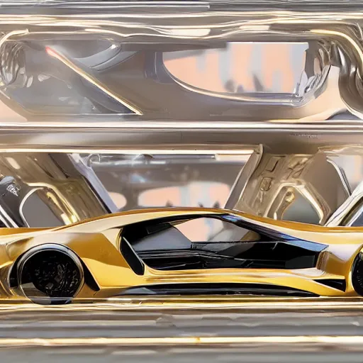 Image similar to car : motherboard forms designed by zaha hadid, sci-fi futuristic ultra realistic photography, keyshot render, octane render, unreal engine 5 lumen, high oiled liquid glossy specularity reflections, ultra detailed, golden hour, dramatic lighting 4k, 8k, 16k in the style ofblade runner 2049 Cyberpunk 2077 ghost in the shell thor 2 marvel film : tilt shift: sharp focus