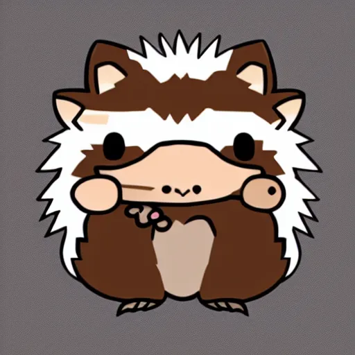 Image similar to twitch emote of a cute hedgehog