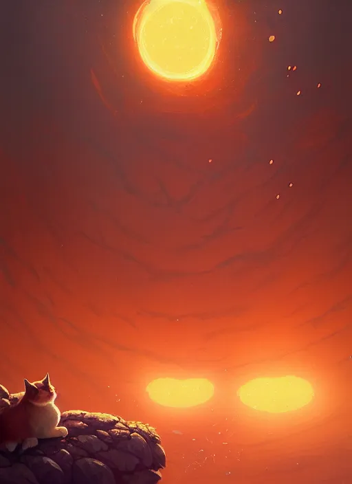 Prompt: highly detailed portrait of fat orange cat, stephen bliss, unreal engine, fantasy art by greg rutkowski, loish, rhads, ferdinand knab, makoto shinkai and lois van baarle, ilya kuvshinov, rossdraws, tom bagshaw, global illumination, radiant light, detailed and intricate environment