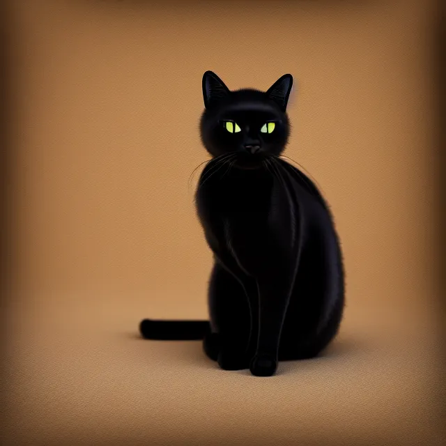 Prompt: black cat, fantasy, highly detailed, 4 k, hdr, smooth, sharp focus, high resolution, award - winning photo, photorealistic