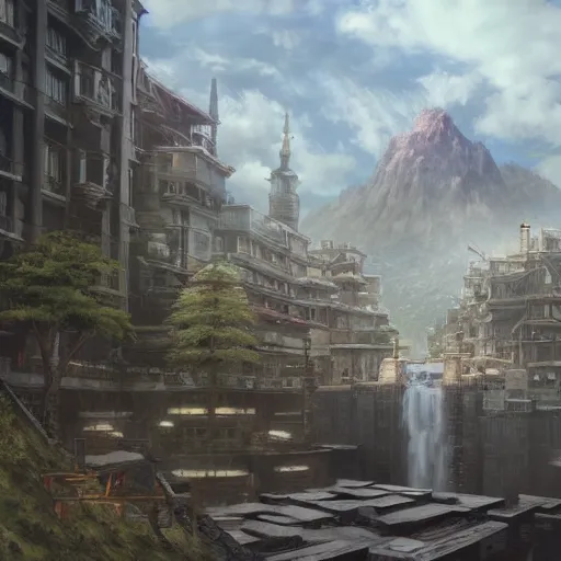 Prompt: matte painting of Final Fantasy in the style of Akihiko Yoshida | trending on artstation