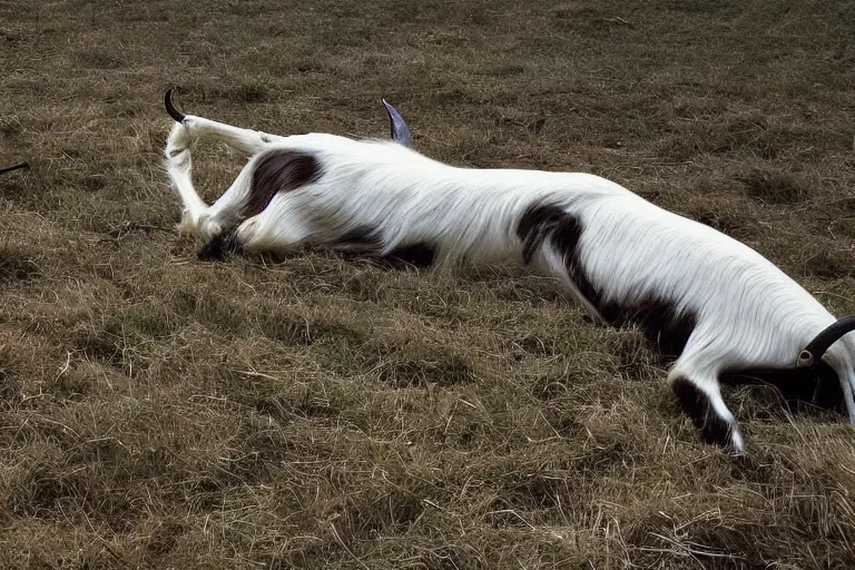 Prompt: The 200ft long goat, Guinness Book of World Records holder, photograph