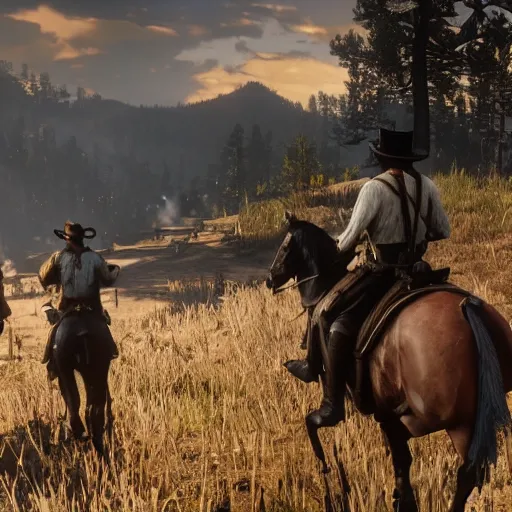 Prompt: red dead redemption 2 in the style of dark souls