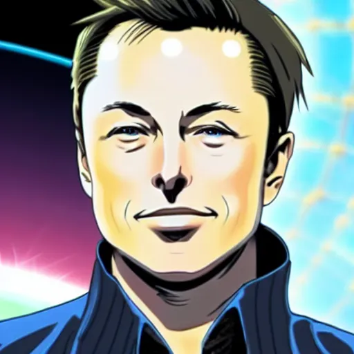 Prompt: elon musk, screenshot from a 2012s anime