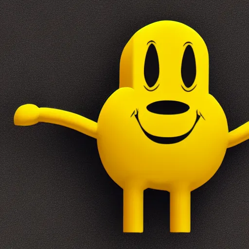 Image similar to 3d render of an emoji that is shitting itself