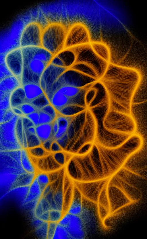 Image similar to lion made of Fractal flame,