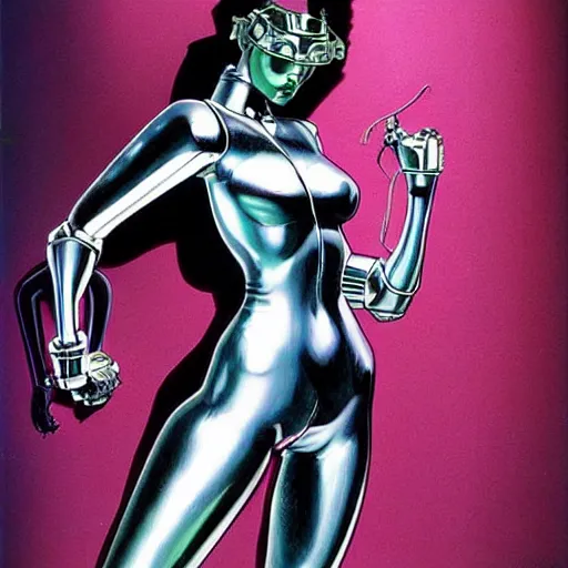 Image similar to robot woman drawn by sorayama