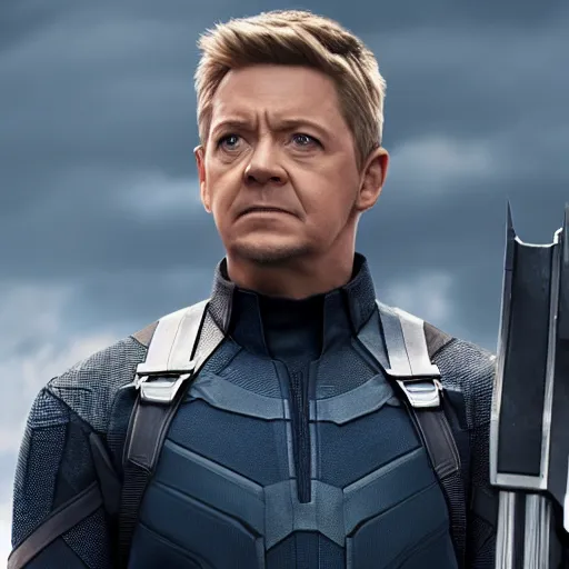 Prompt: film still of Eliot Page as Hawkeye in Avengers Endgame