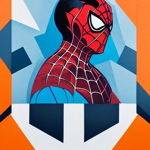 Image similar to Spiderman profile picture by Sachin Teng, asymmetrical, Organic Painting , Matte Painting, geometric shapes, hard edges, graffiti, street art:2 by Sachin Teng:4