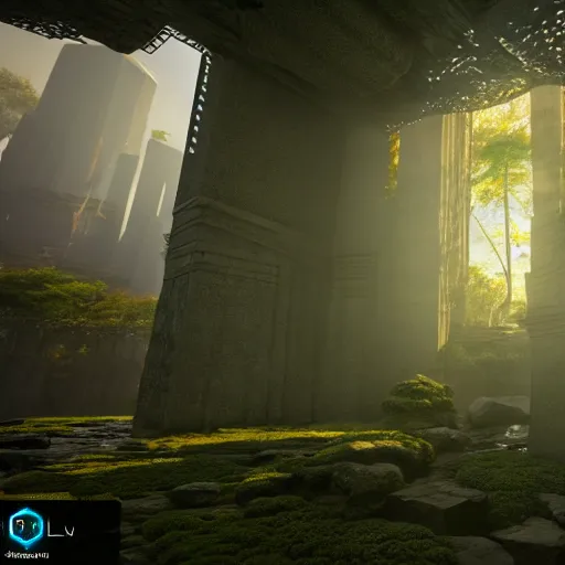 Image similar to inside a ethereal magical elven city, 8k, HDR, cinematic, volumetric lighting, unreal engine 5