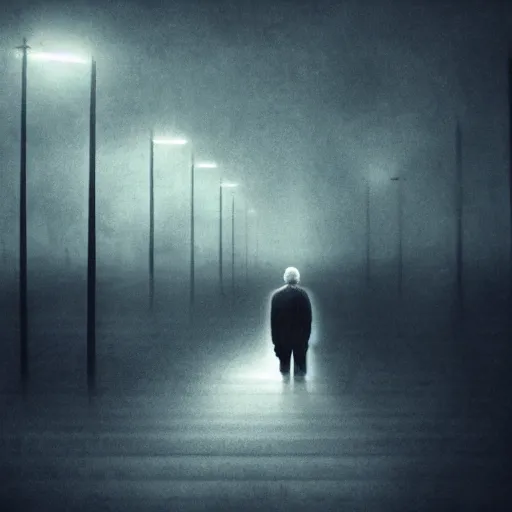 Image similar to once there was a time darker than the human mind the old man told me if there was a light it cried a while before it died it died away that night he told me of the darkest time with his own eyes he had witnessed this crime, cinematic landscape, sparks, diffuse light, hyperrealistic