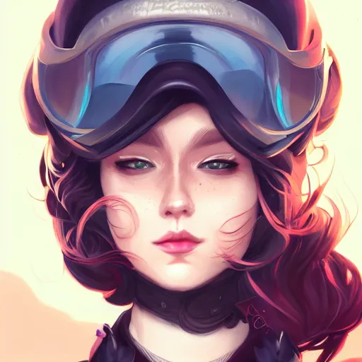 Image similar to a portrait of a beautiful biker, art by lois van baarle and loish and ross tran and rossdraws and sam yang and samdoesarts and artgerm and saruei, digital art, highly detailed, intricate, sharp focus, trending on artstation hq, deviantart, unreal engine 5, 4 k uhd image