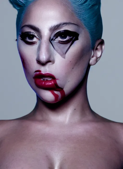 Image similar to lady gaga by nick knight, born this way, born this way album, red weapon 8 k s 3 5, cooke anamorphic / i lenses, highly detailed, cinematic lighting