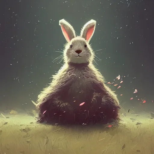 Image similar to cute rabbit by victo ngai and andreas rocha and greg rutkowski trending on artstation unreal engine 8 k hd wallpaperjpeg artifact blur