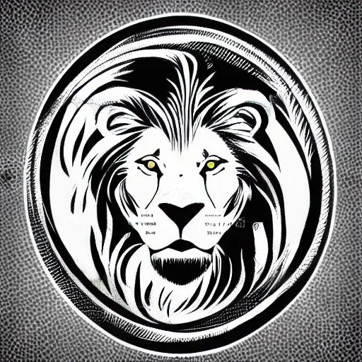 Image similar to white lion logo , vector illustration , 2d