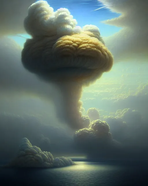 Image similar to a hyper - detailed 3 d render like an oil painting of venusian cloud farming, surrealism!!!!! surreal concept art, lifelike, photorealistic, digital painting, aesthetic, smooth, sharp focus, artstation hd, by greg rutkowski, bruce pennington, valentina remenar and asher duran,