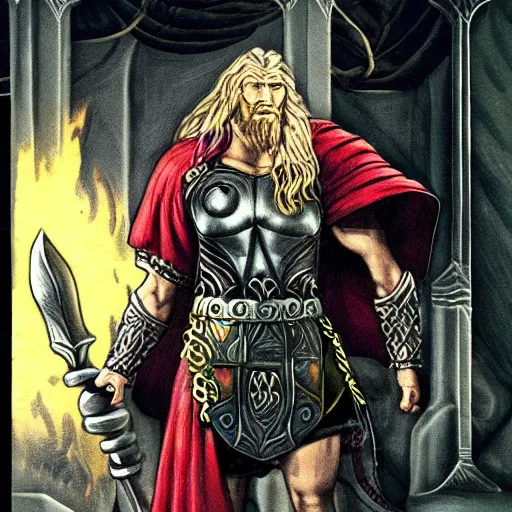 Image similar to rune king thor awakening from slumber